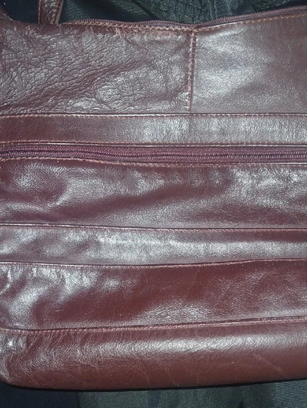 90s Vintage Lopez Comacho Burgundy Leather Satchel